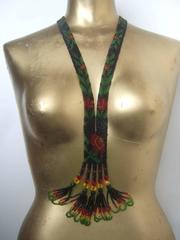 Opulent Art Deco Glass Beaded Sautoir Necklace ca 1930