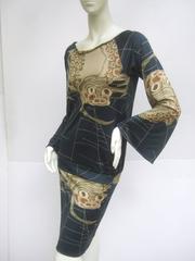 Avant Garde Silk Jersey Spider Print Dress by Neives Lavi