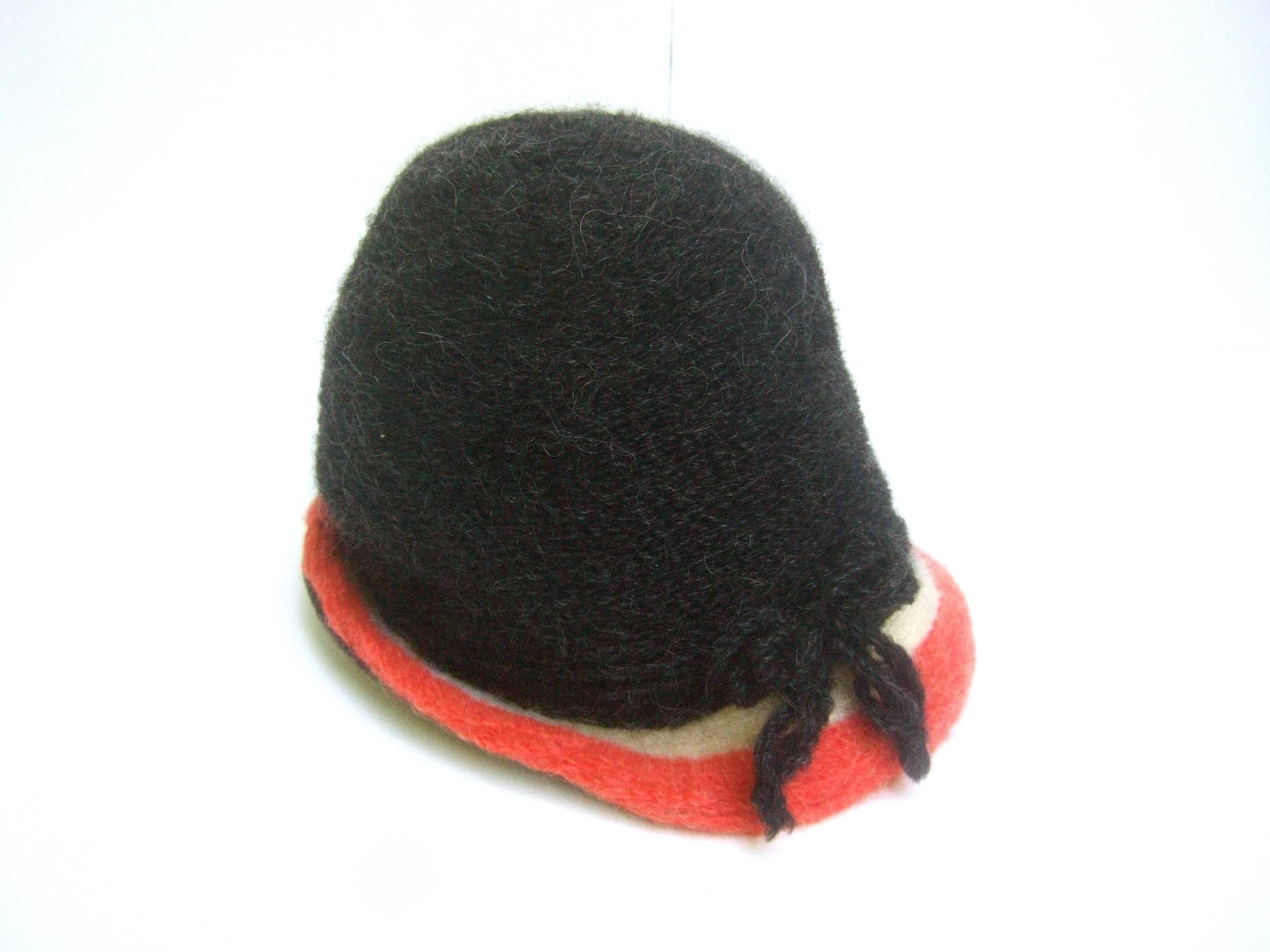 Yves Saint Laurent Stylish Wool Knit Hat c 1970 For Sale 2