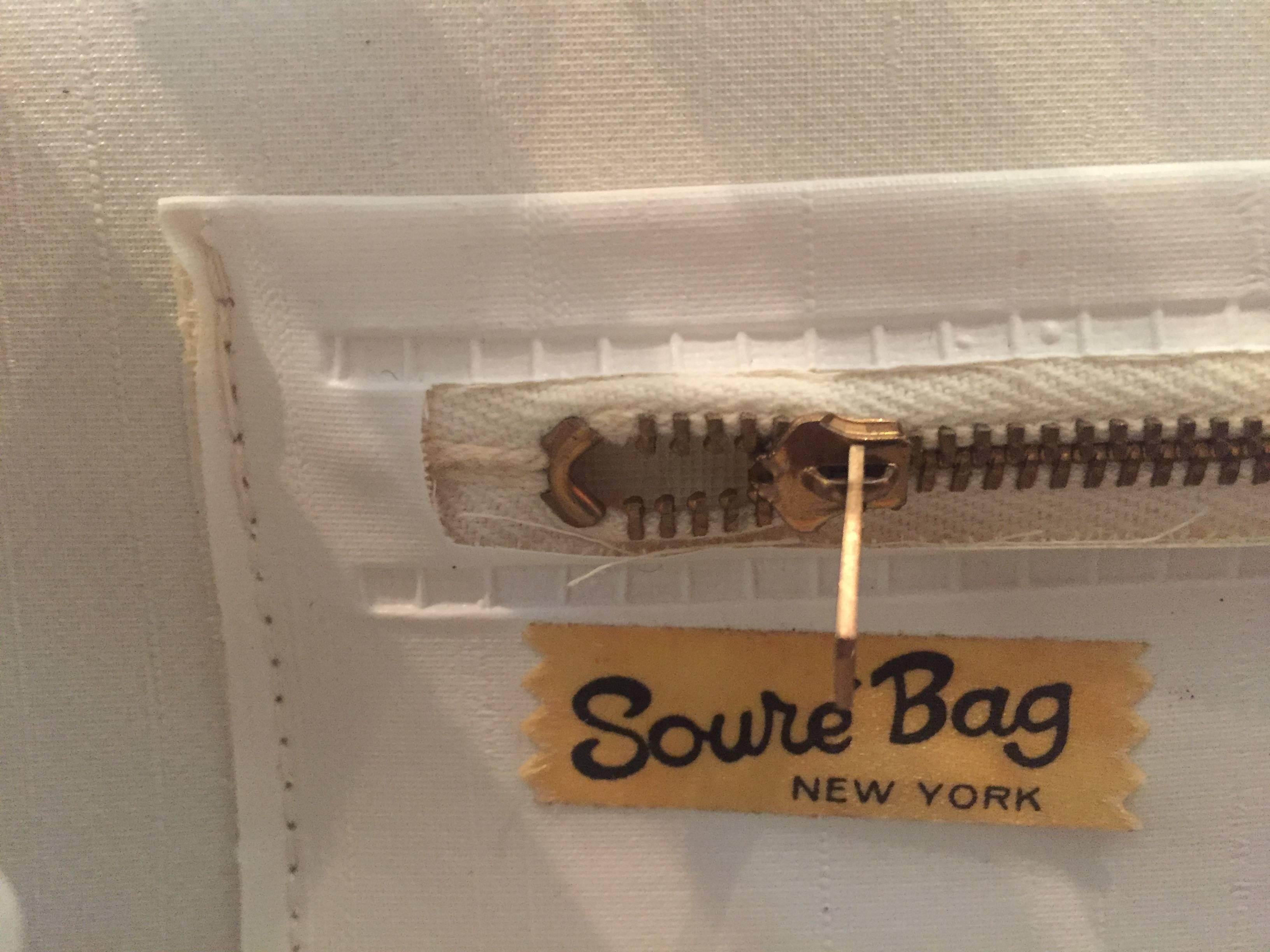 Equestrian Themed Soure Scene Bag. 1950's. 2
