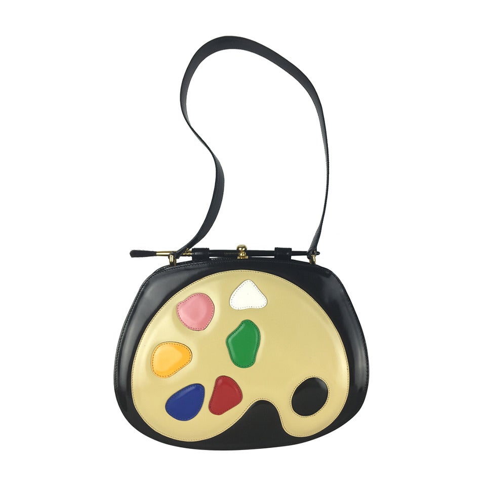 Rare Moschino Artist's Palette Handbag at 1stDibs