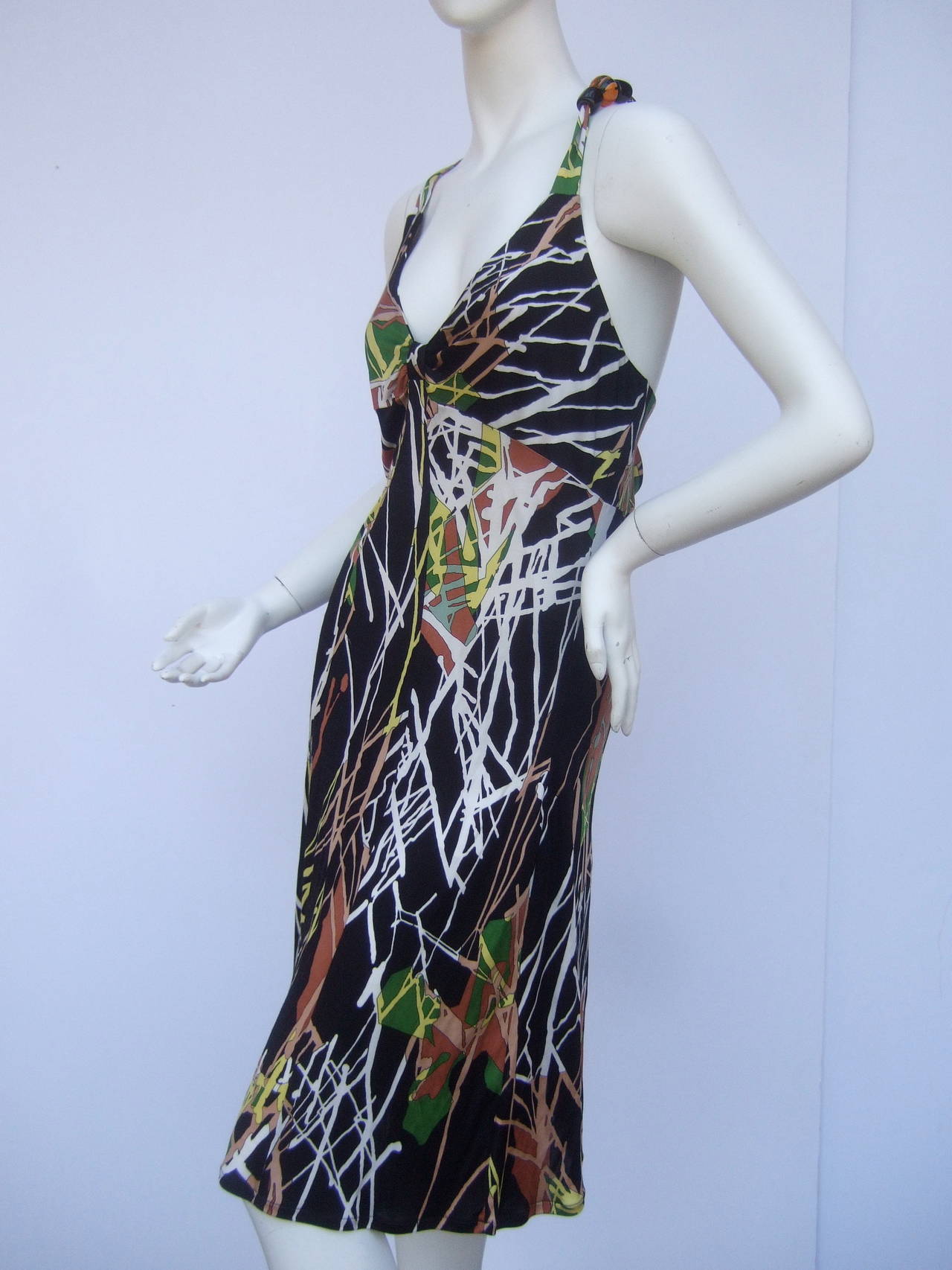 Missoni Abstract Graphic Print Viscose Slip Dress US Size 12 3