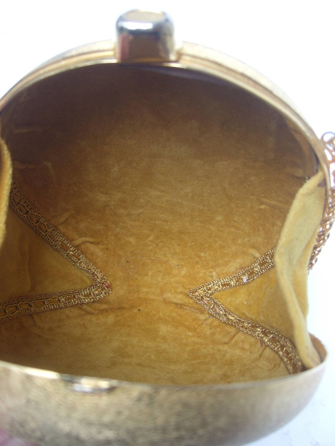 Opulent Gilt Metal Evening Bag Designed by Rosenfeld c 1970 5