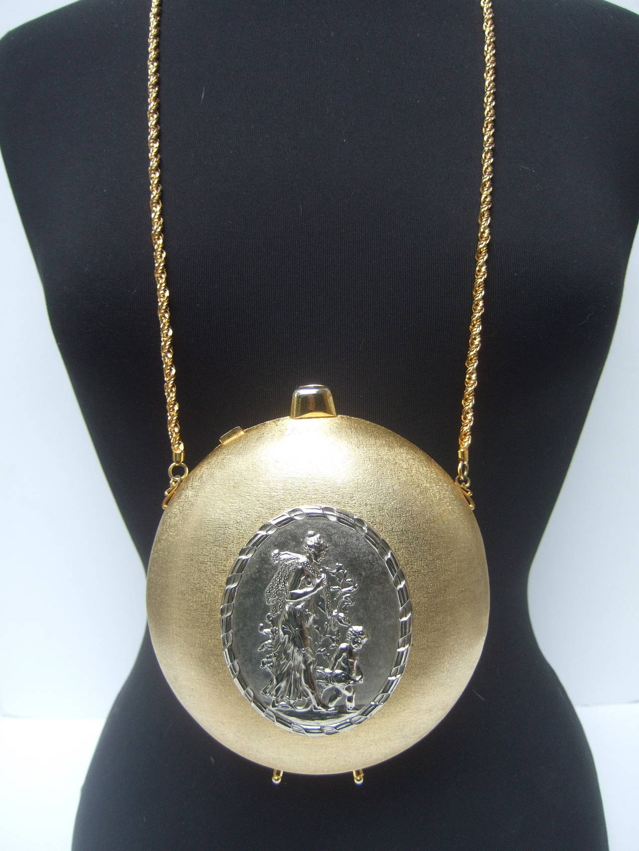 Opulent Gilt Metal Evening Bag Designed by Rosenfeld c 1970 1