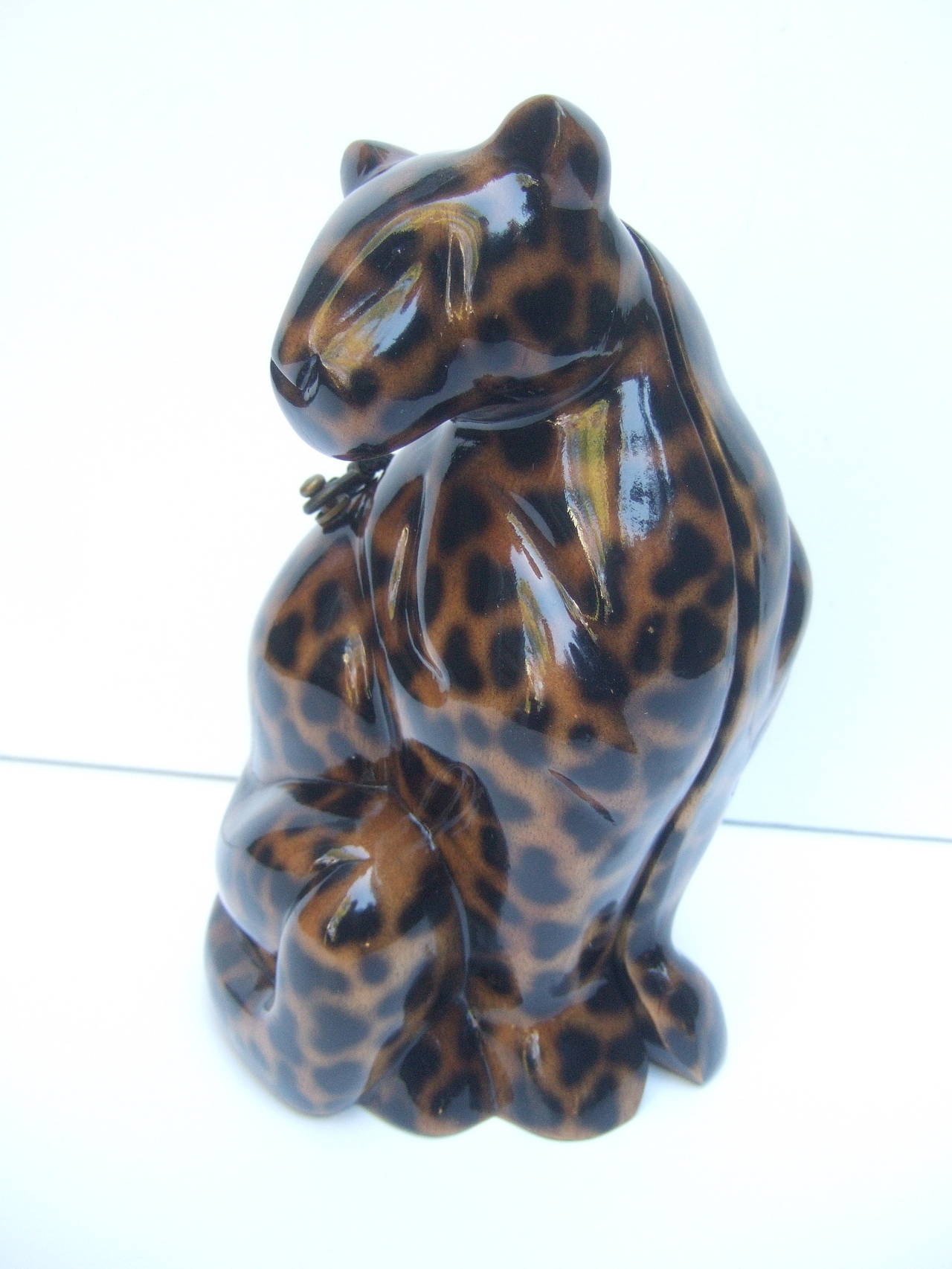 Sleek Wood Panther Artisan Handbag Designed by Timmy Woods Beverly Hills 3