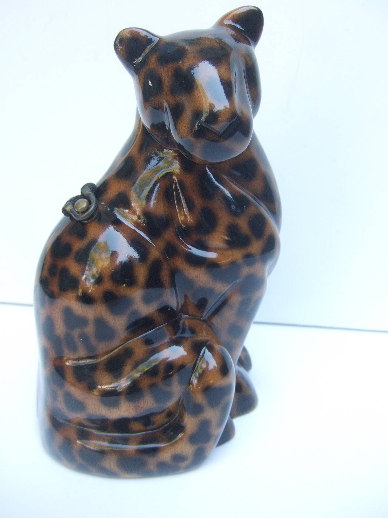 Sleek Wood Panther Artisan Handbag Designed by Timmy Woods Beverly Hills