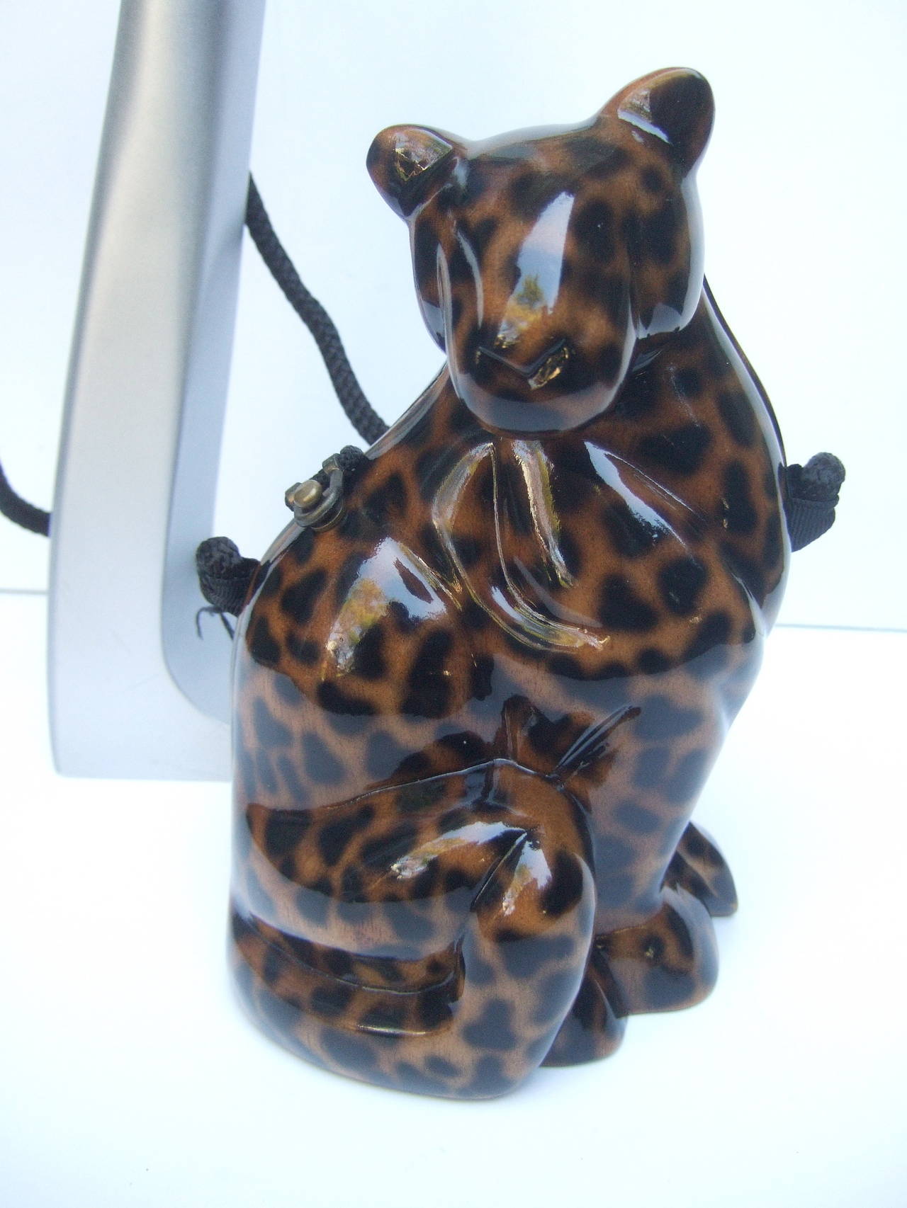 Sleek Wood Panther Artisan Handbag Designed by Timmy Woods Beverly Hills 1