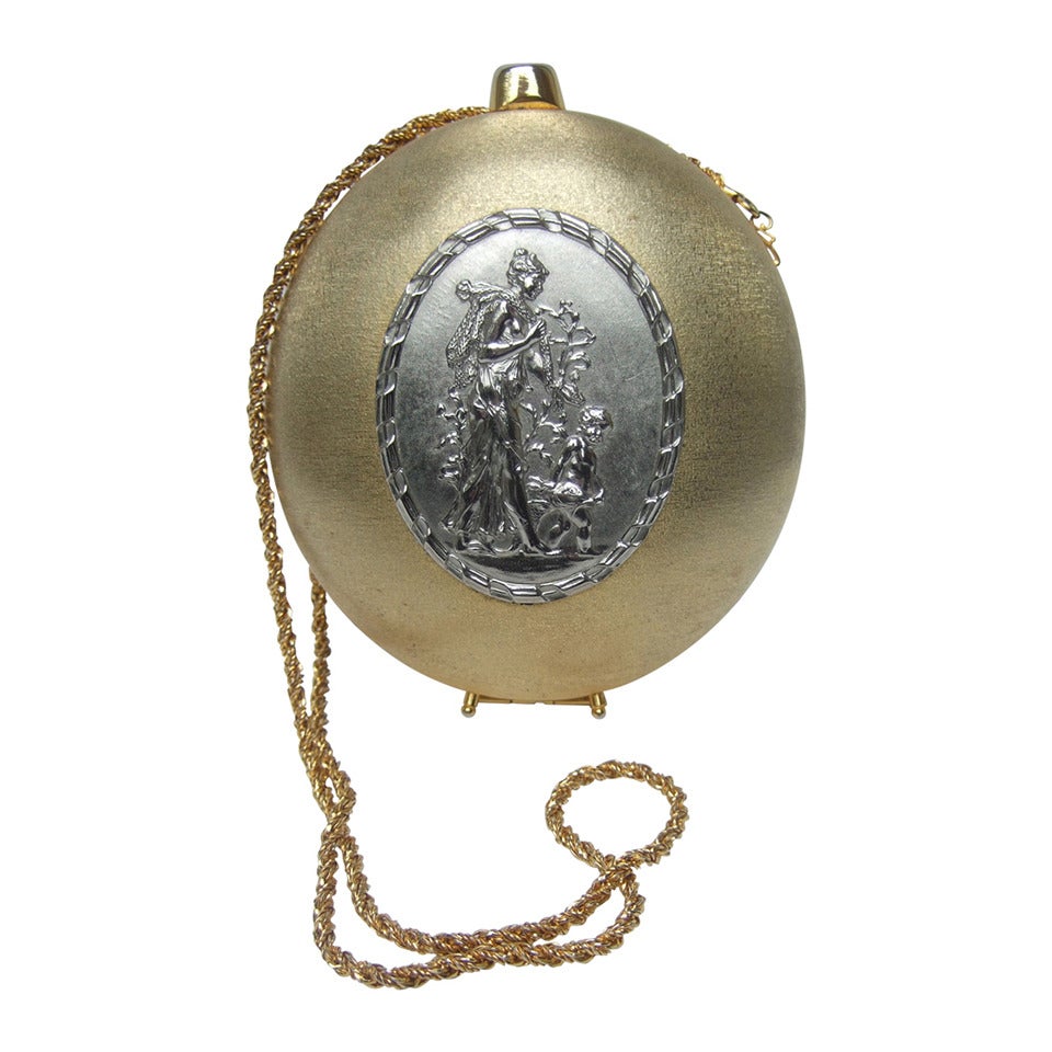 Opulent Gilt Metal Evening Bag Designed by Rosenfeld c 1970