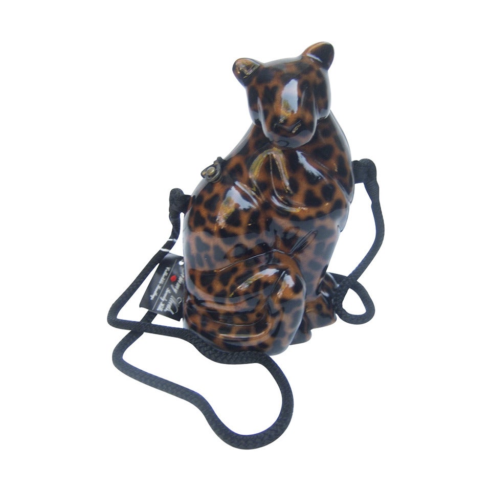 Sleek Wood Panther Artisan Handbag Designed by Timmy Woods Beverly Hills