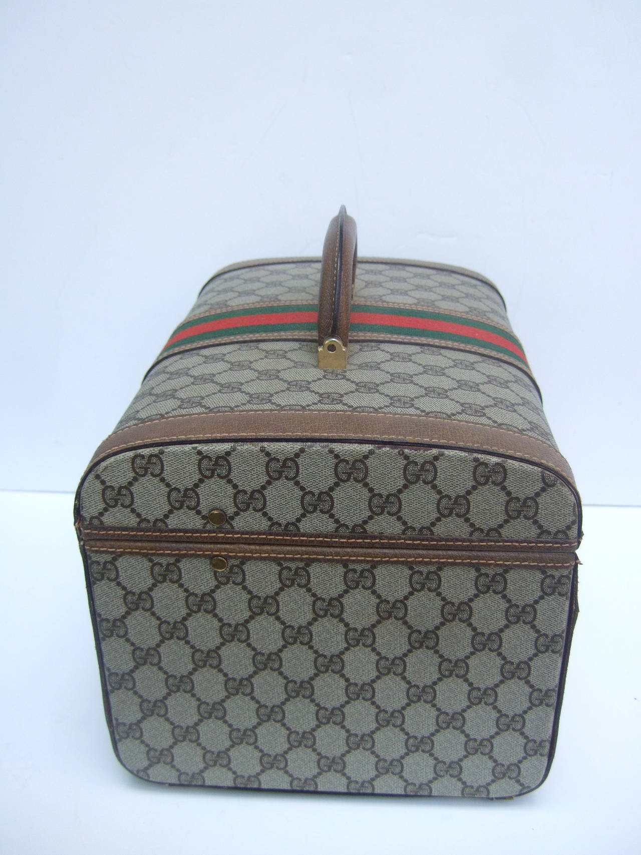 RESERVED SALE PENDING Gucci Luxurious Retro Travel Case Made in Italy c 1970s 2