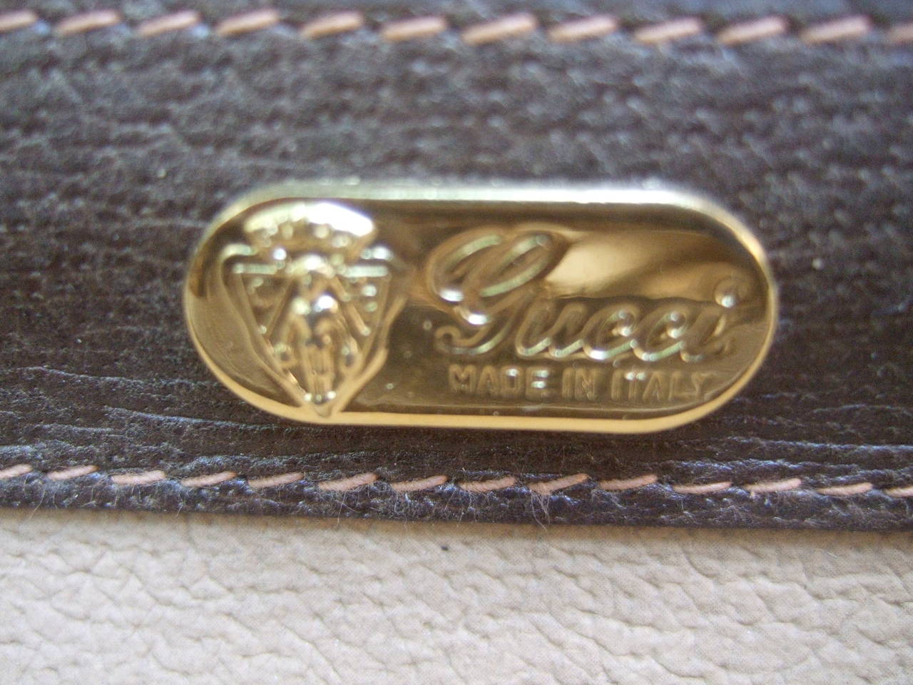 RESERVED SALE PENDING Gucci Luxurious Retro Travel Case Made in Italy c 1970s 3