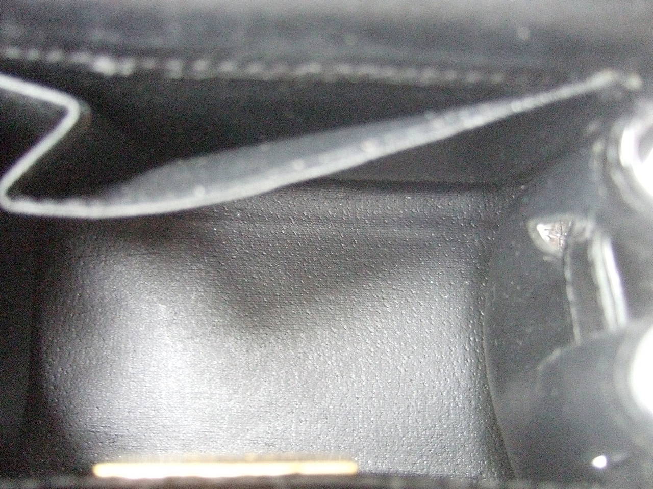 Diminutive Black Embossed Patent Leather Handbag Made in Italy 5