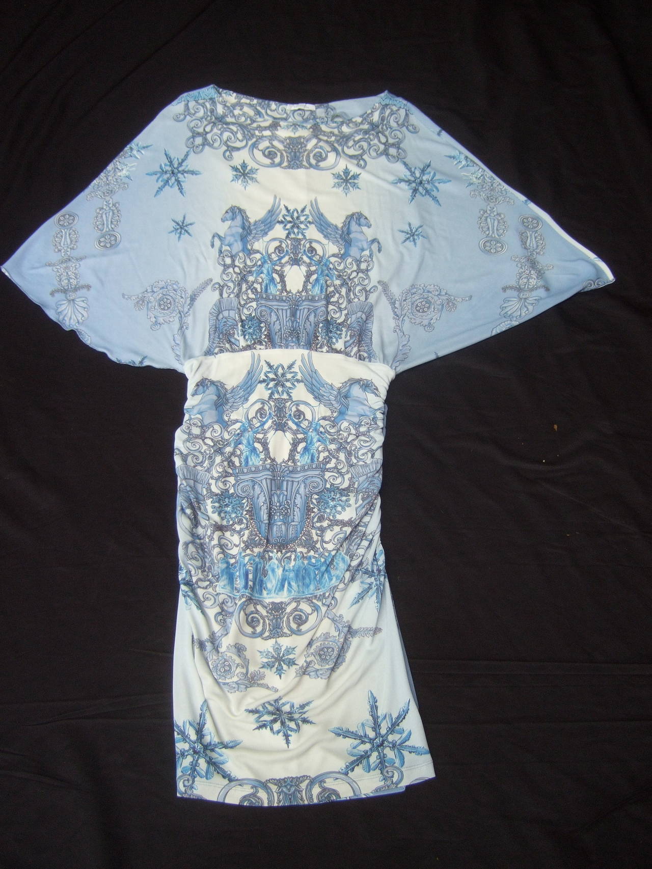 Versace Collection Spectacular Pegasus Design Jersey Knit Dress 3