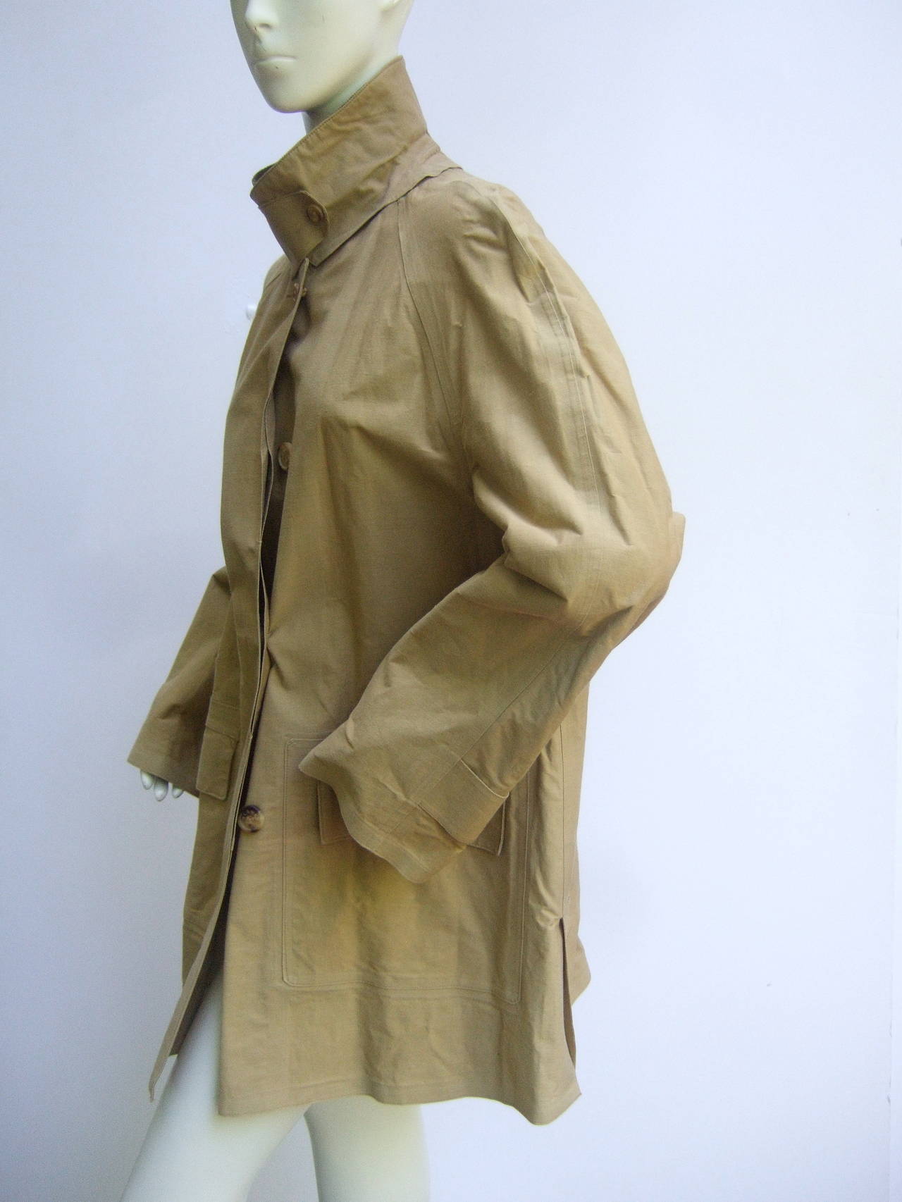 Hermes Paris Womens Mackintosh Field jacket c 1970s In Fair Condition In University City, MO