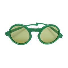 Avant-Garde Italian Green Tinted Sunglasses Designed by Tuttifrutti Italy