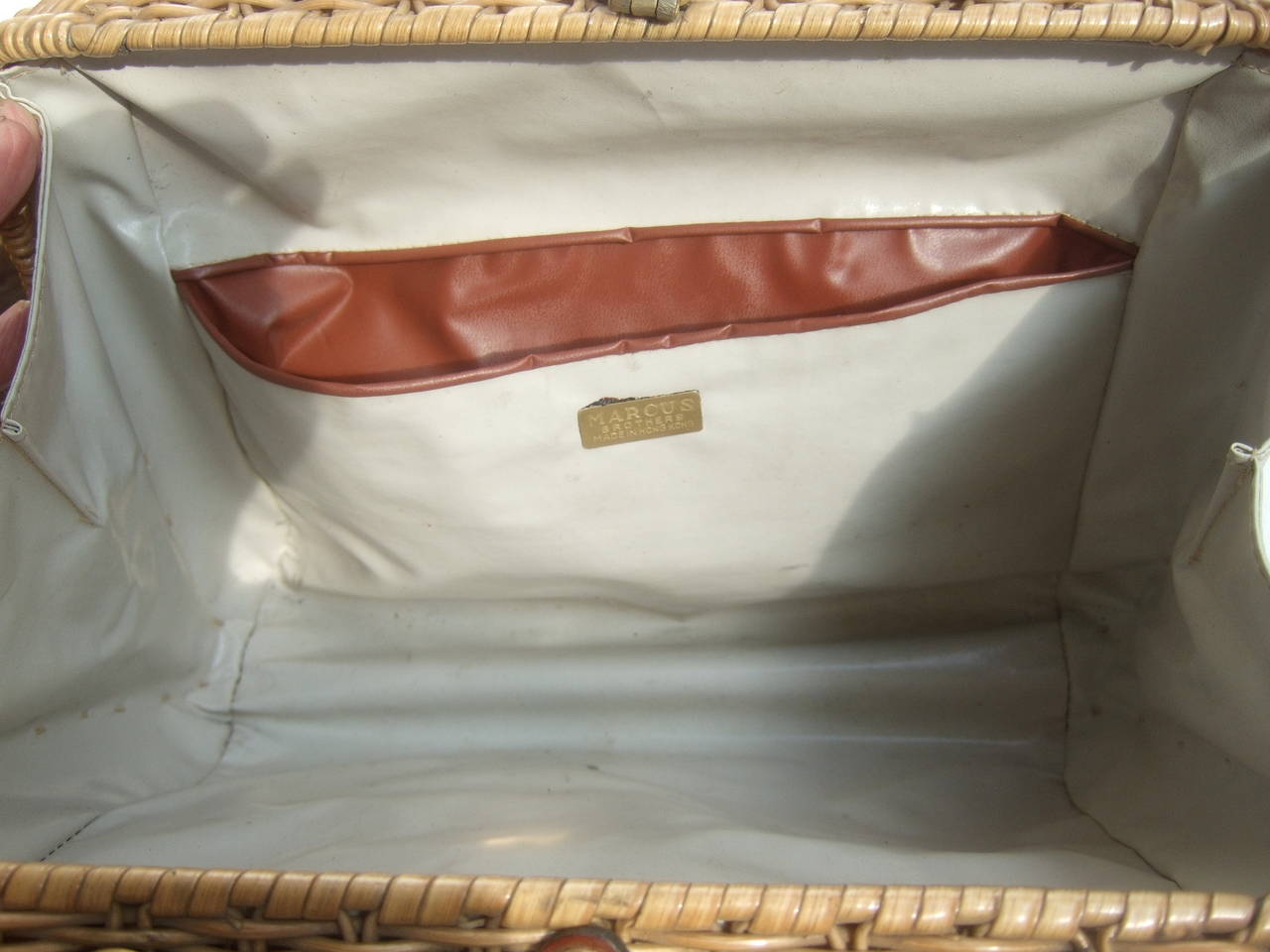 Women's Unique Wicker Horse Head Retro Handbag c 1960