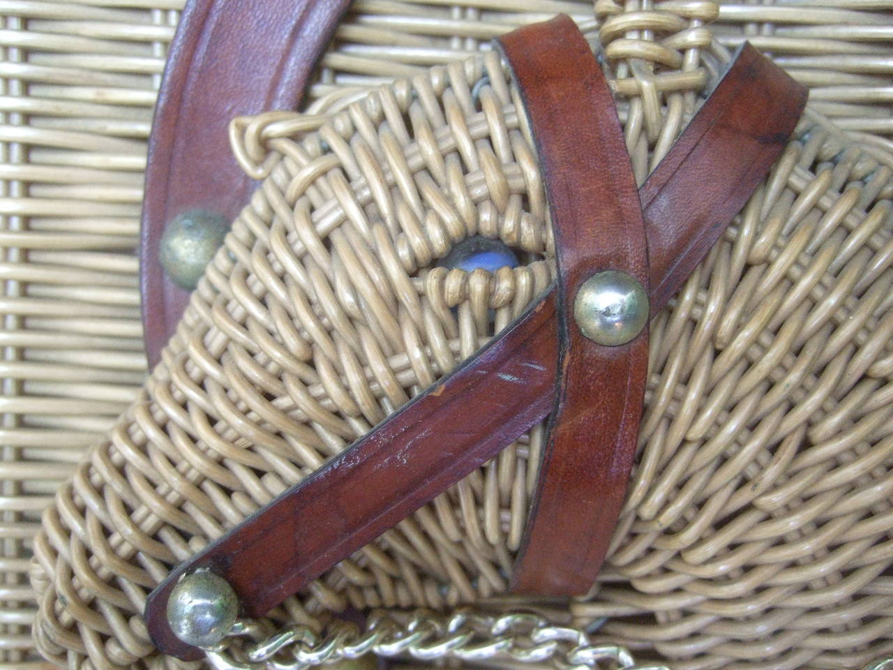 vintage wicker handbag