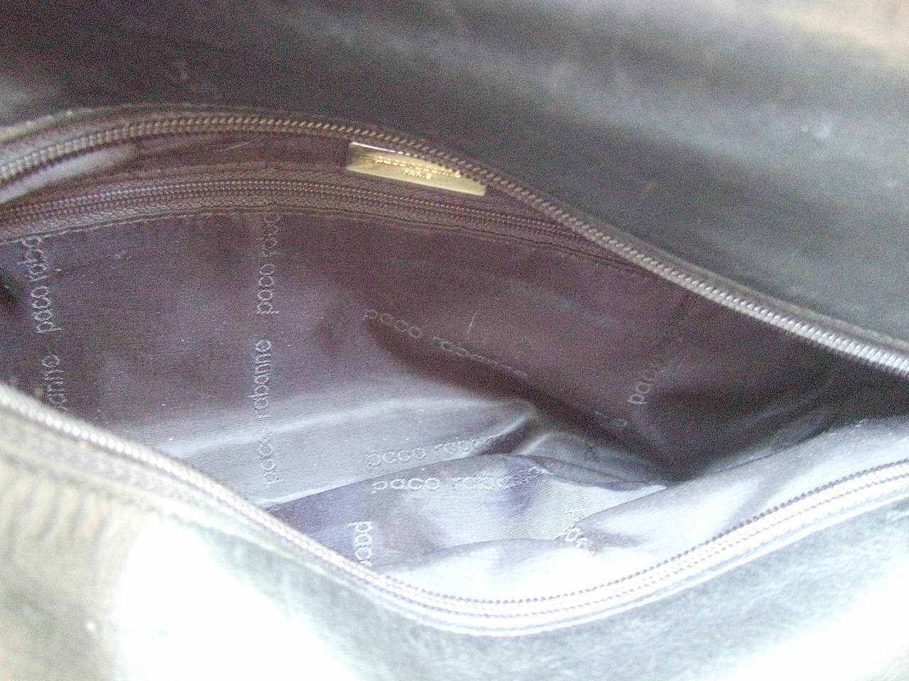 Paco Rabanne Paris Bolso de hombro de cuero negro Años 80 en venta 2