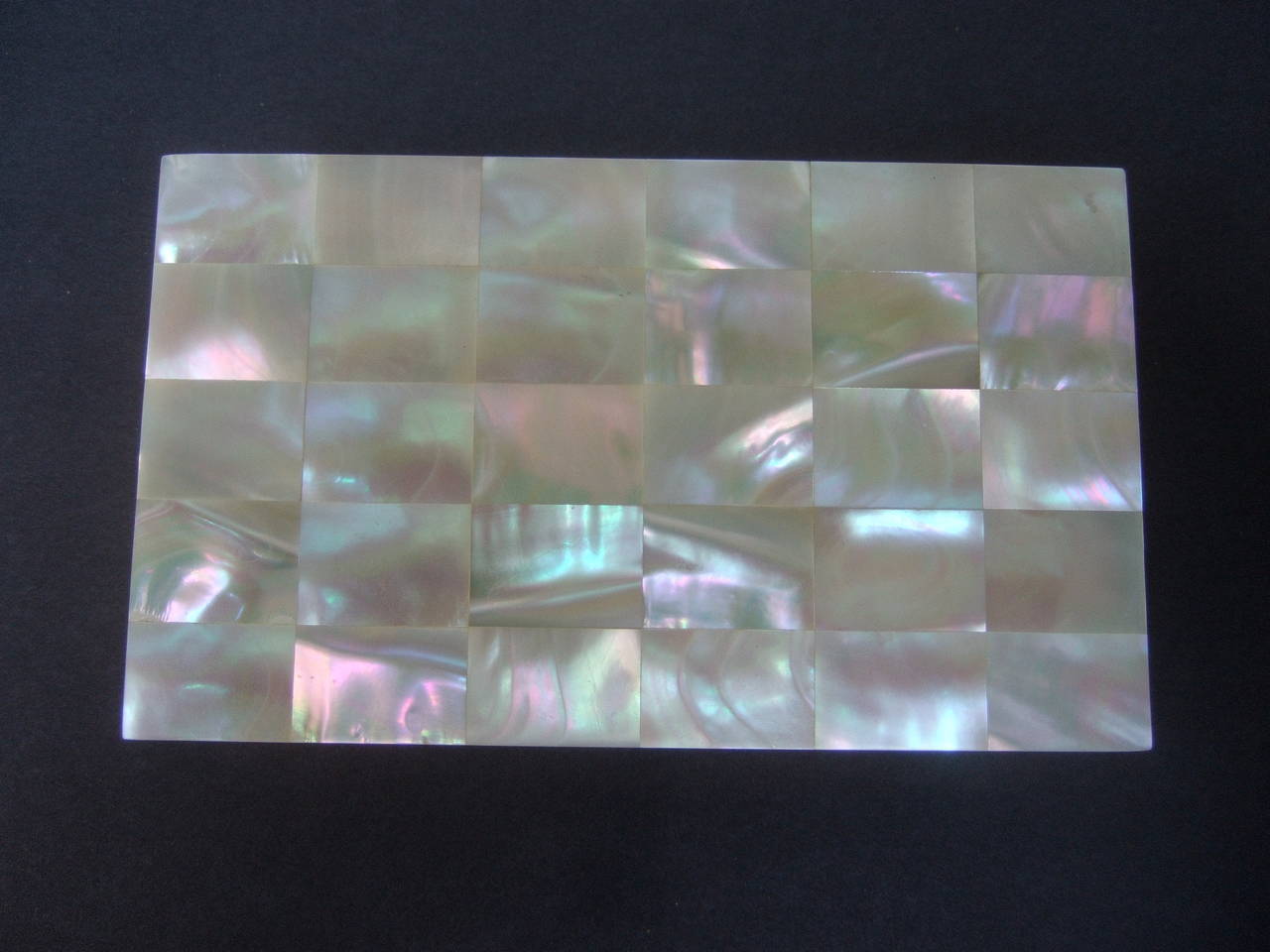 Opulent Mother of Pearl Compact Cigarette Case Clutch 4