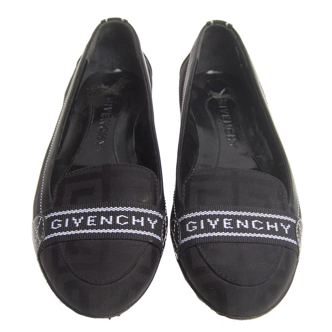 Givenchy Black Canvas Skimmer Flats Made in Italy Size 38.5