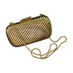 Italian Gilt Metal Evening Bag Designed by Beoni Lucia