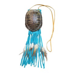 Vintage American Indian Genuine Turtle Shell Shoulder Bag 1970s