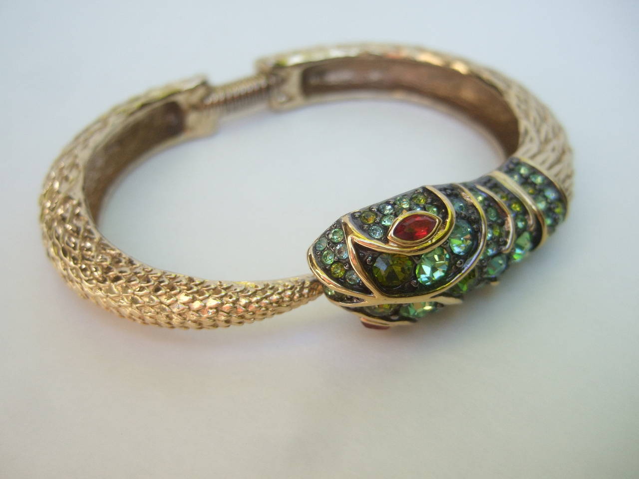 Women's Ken Lane Exotic Jeweled Serpent Bracelet c 1990