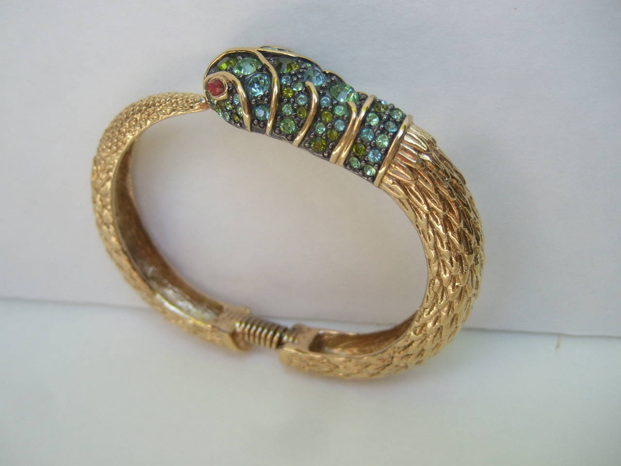 Ken Lane Exotic Jeweled Serpent Bracelet c 1990 3