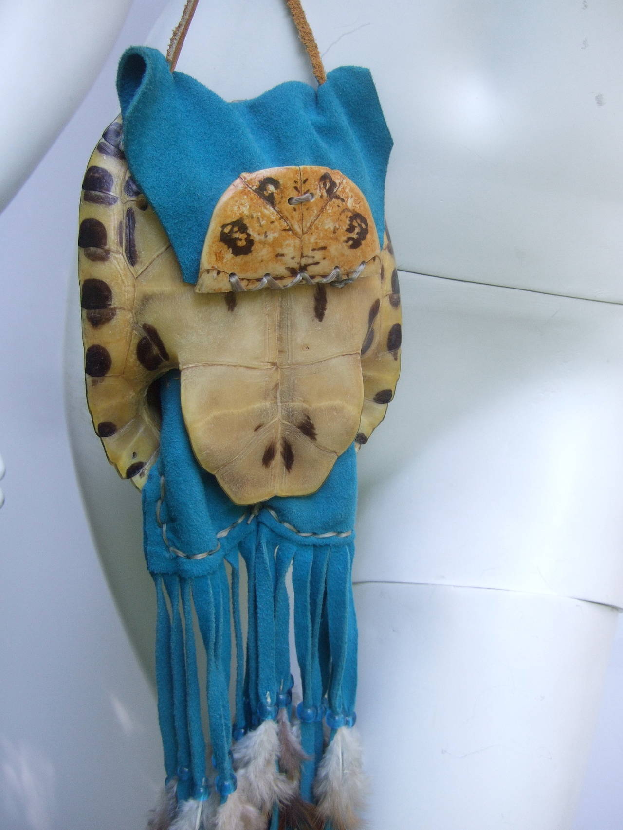 American Indian Genuine Turtle Shell Shoulder Bag 1970s 1