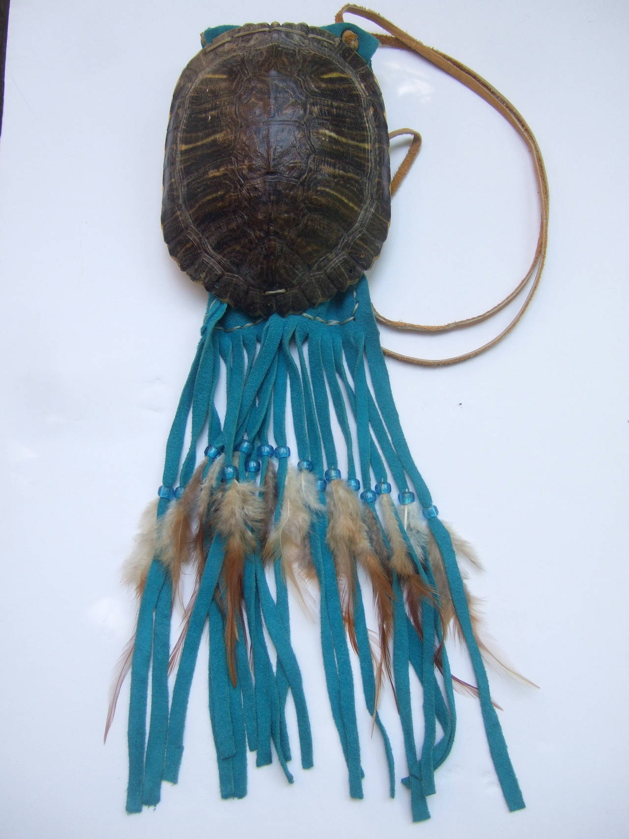 American Indian Genuine Turtle Shell Shoulder Bag 1970s In Excellent Condition In University City, MO