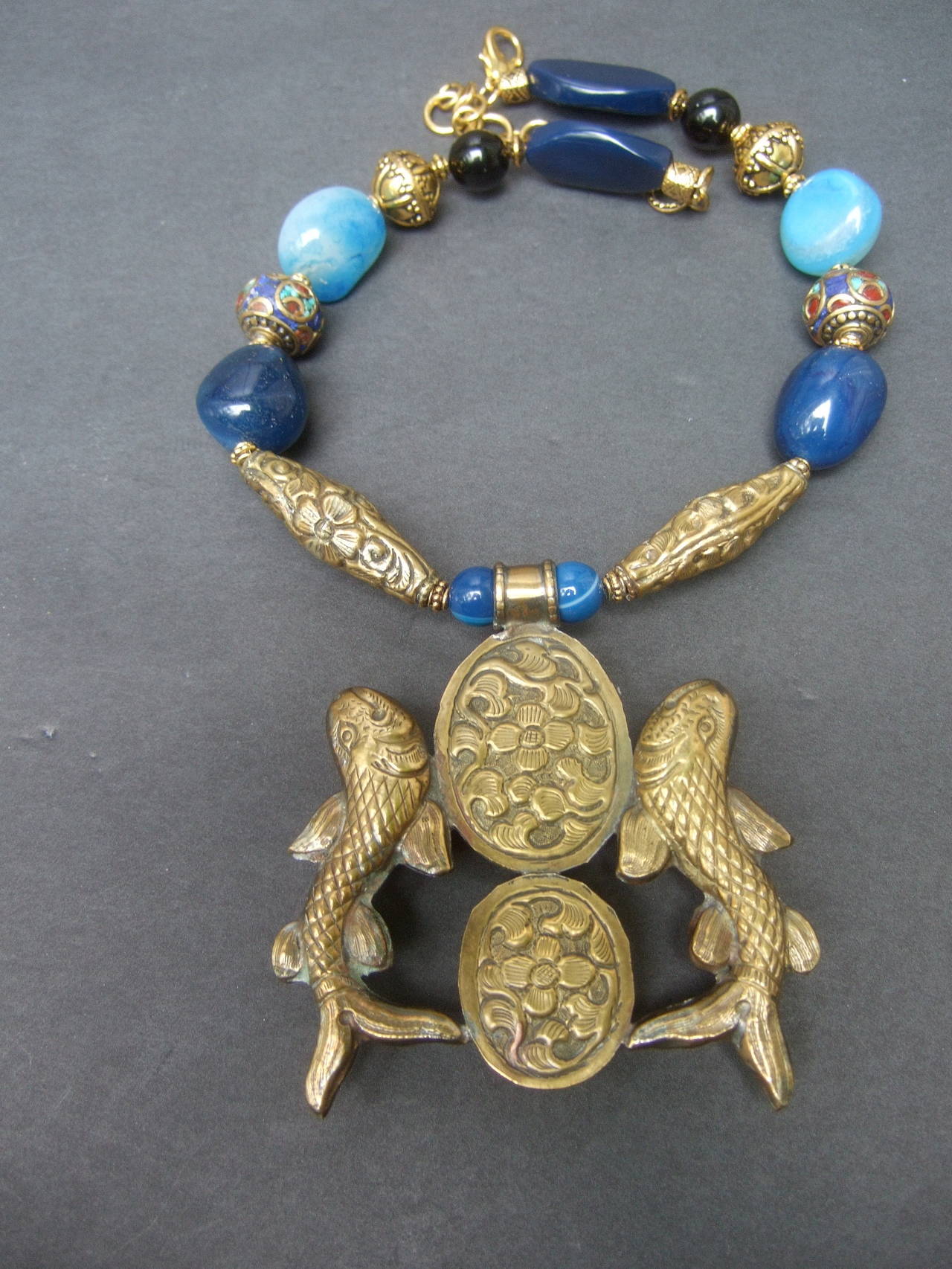 Exotic Artisan Nepalese Glass Stone Choker Necklace 6