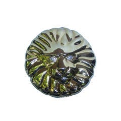 Opulent Gilt Metal Lion Face Evening Bag c 1980s