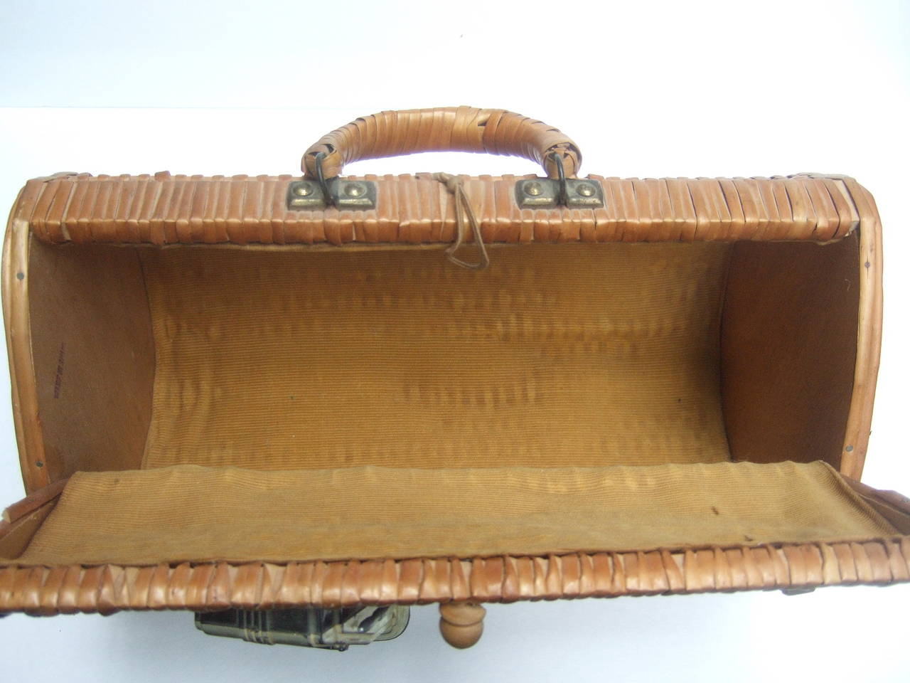 Whimsical Wicker Casino Theme Retro Handbag c 1960 1