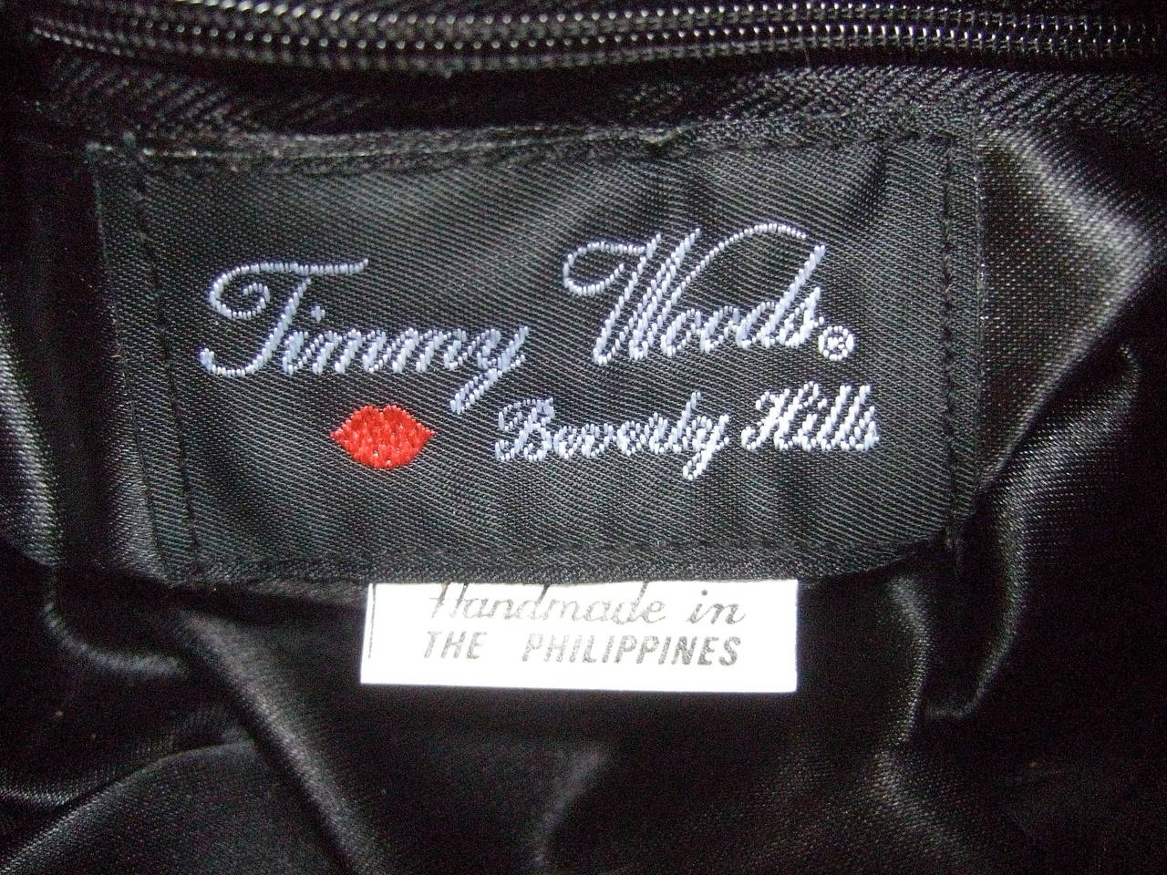 RESERVED SALE PENDING Timmy Woods Beverly Hills Red Enamel Lips Handbag c 1990s 5