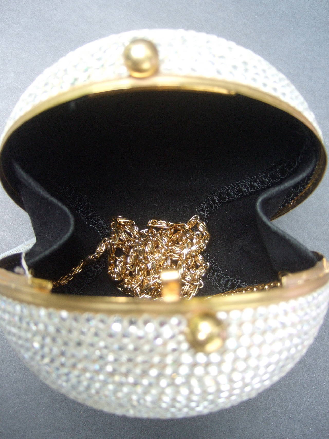 Opulent Crystal Encrusted Orb Evening Bag c 1980 1