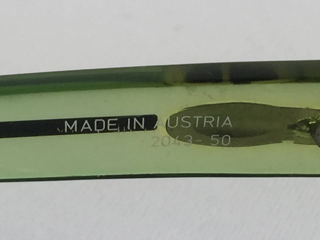 1970's Christian Dior Mint Green Sunglasses. 2