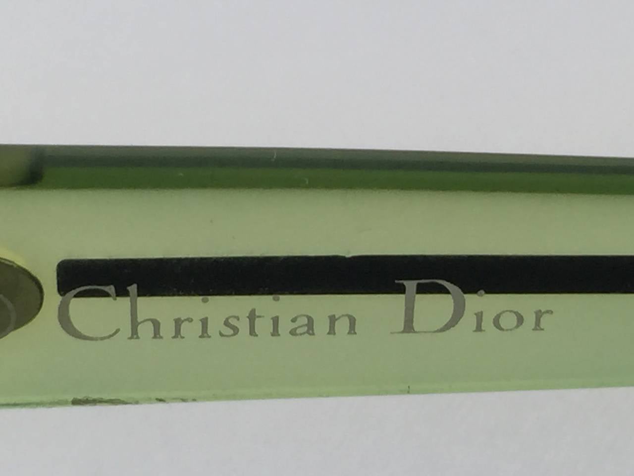 1970's Christian Dior Mint Green Sunglasses. 1