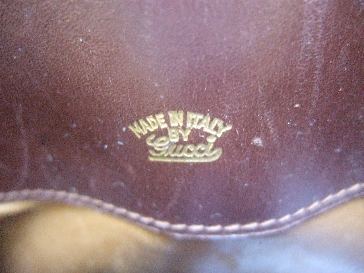 Gucci Italy Rare Brown Leather & Suede Handbag c 1970 5