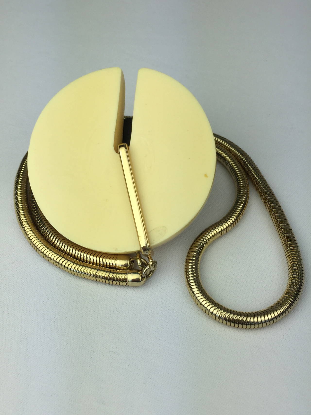 Bold 1970's Geometric Pendant by Lanvin Couture. 2