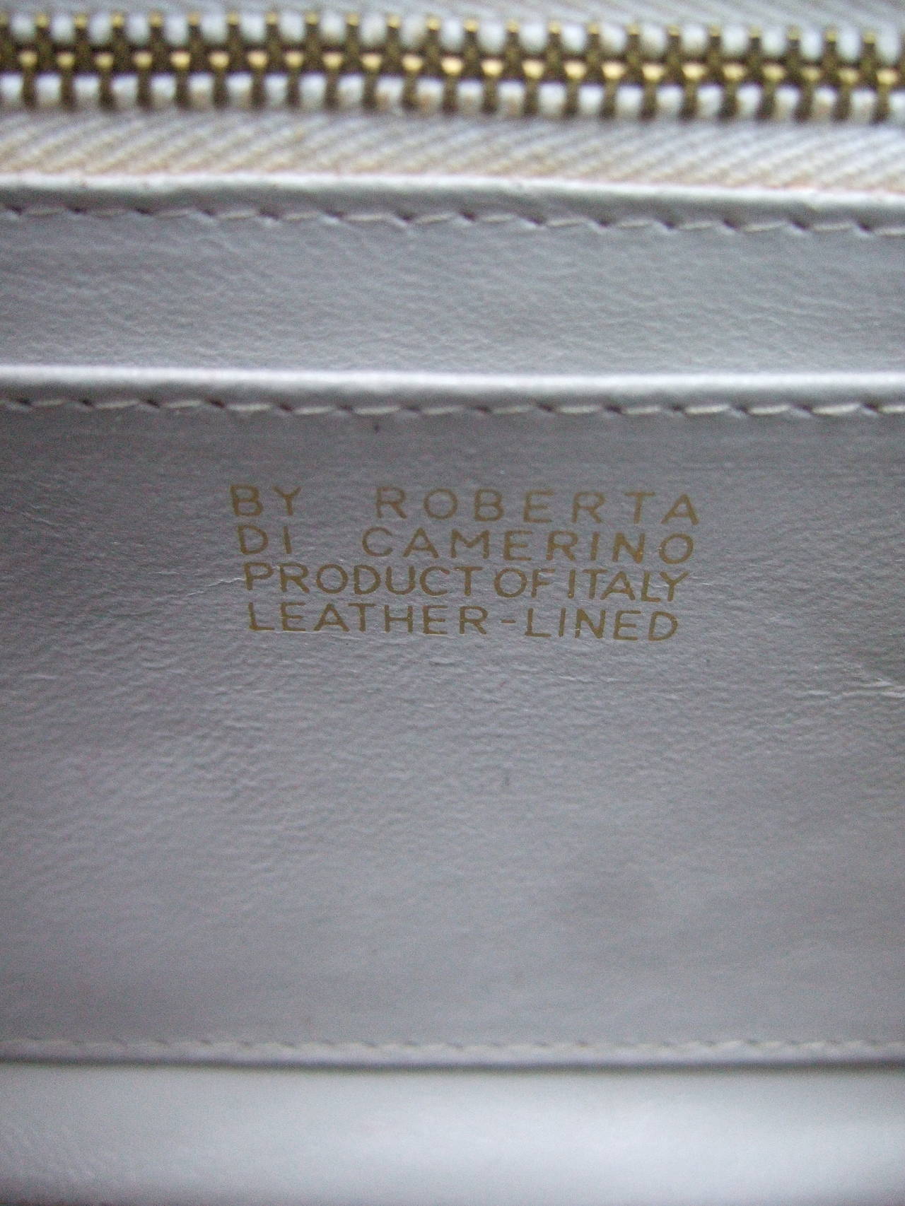 Roberta di Camerino Champagne Color Cut Velvet Handbag c 1970 4