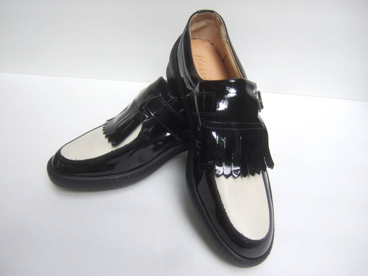 Women's Italian New Patent Leather Brogue Golf Shoes US Size 7.5 at