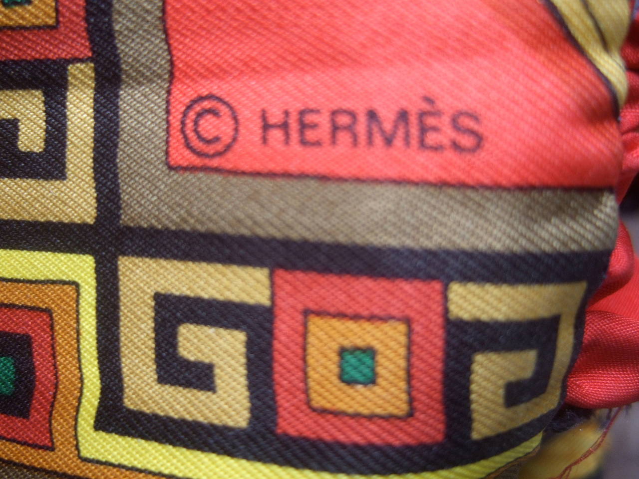 Stunning Hermes Mythical Gods of Greece Silk Blouse c 1980s 5