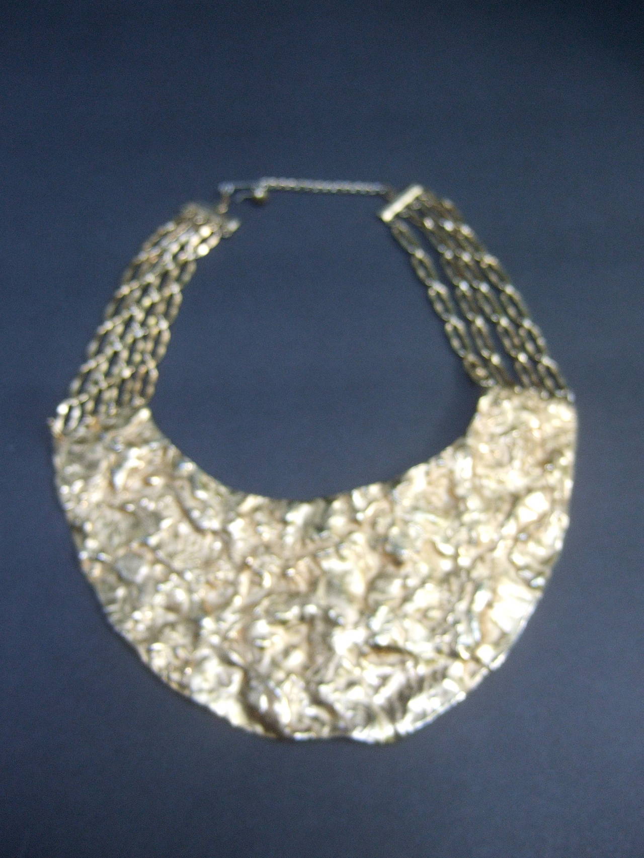 hammered metal necklace