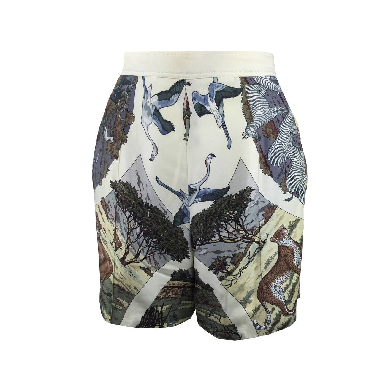 Safari Style Hermes Silk Shorts.