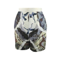 Safari-Stil Hermes Seiden-Shorts.