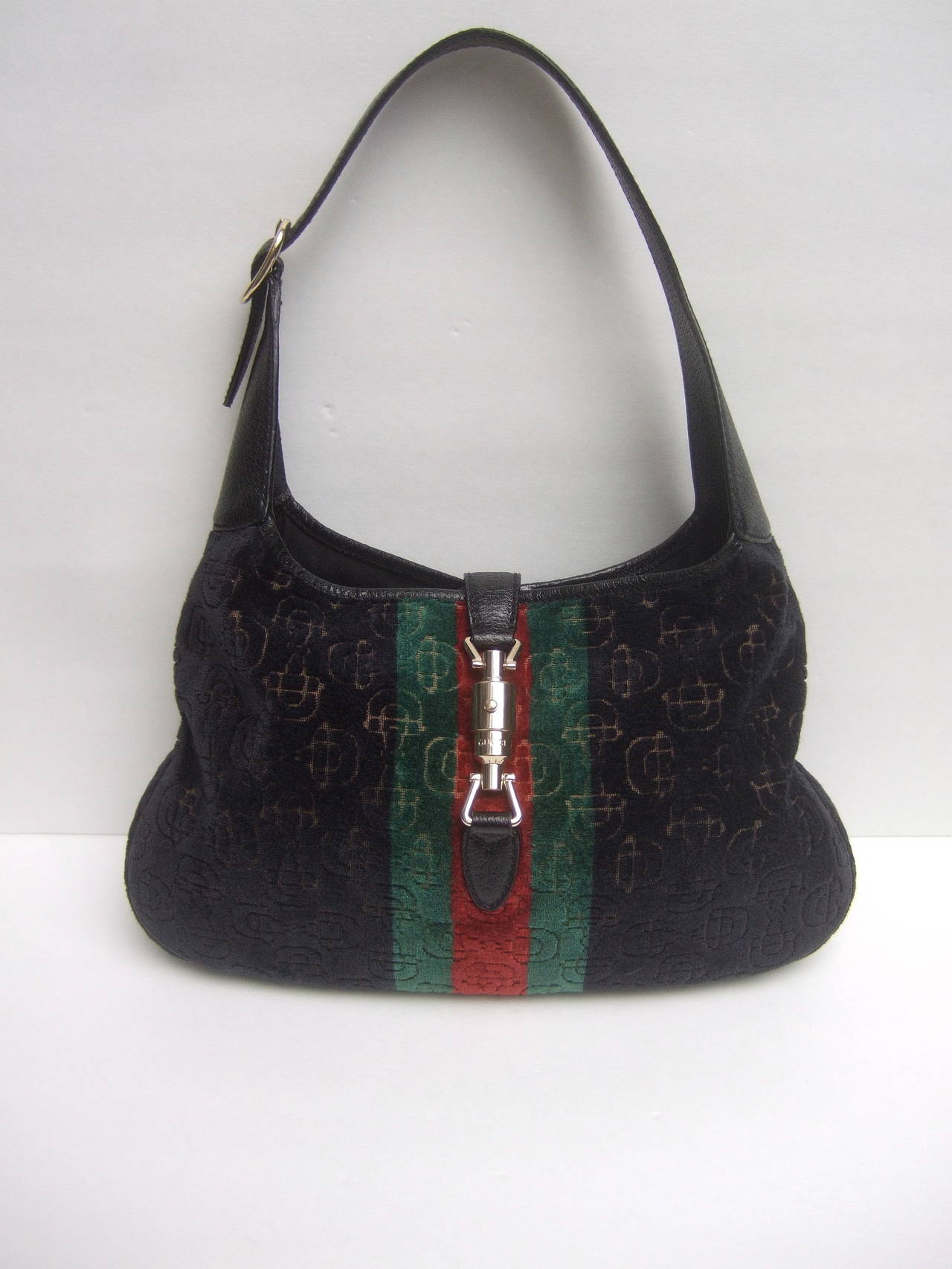 Women's Gucci Italy Iconic Devore Jackie O Piston Handbag