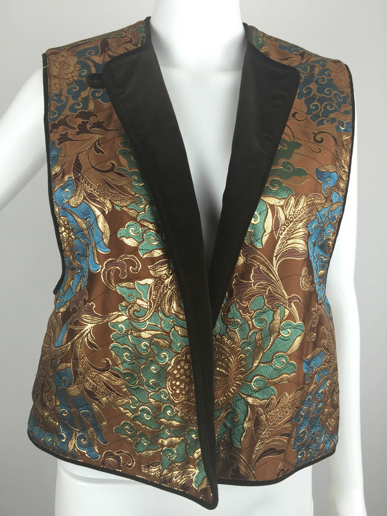 Brown Rare Roberta di Camerino Vintage Waistcoat/Vest. For Sale