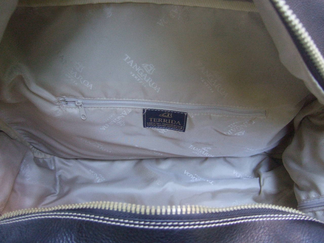 Italian Black Leather Zebra Pony Hair Luggage Travel Case by Tangaroa Terrida 1