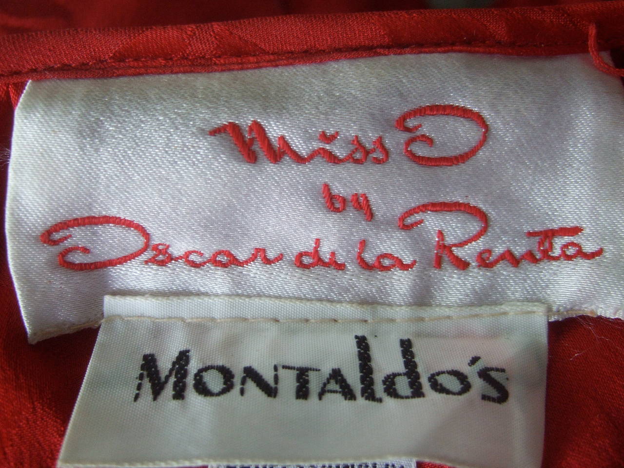 Oscar de la Renta Scarlet Silk Blouse & Maxi Skirt c 1980 5