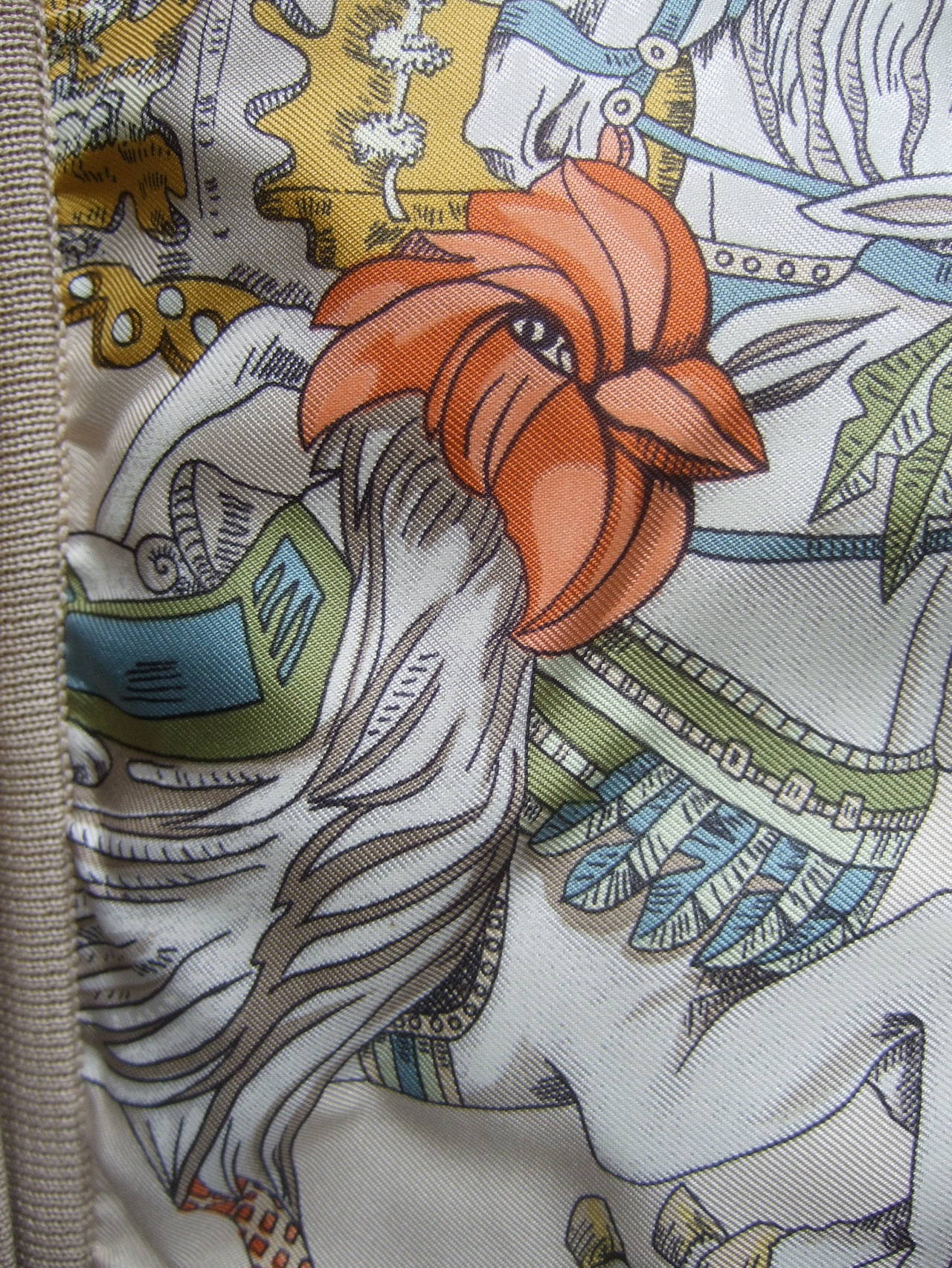 Hermes Paris Luxurious Silk Panel Cardigan Size 46 2